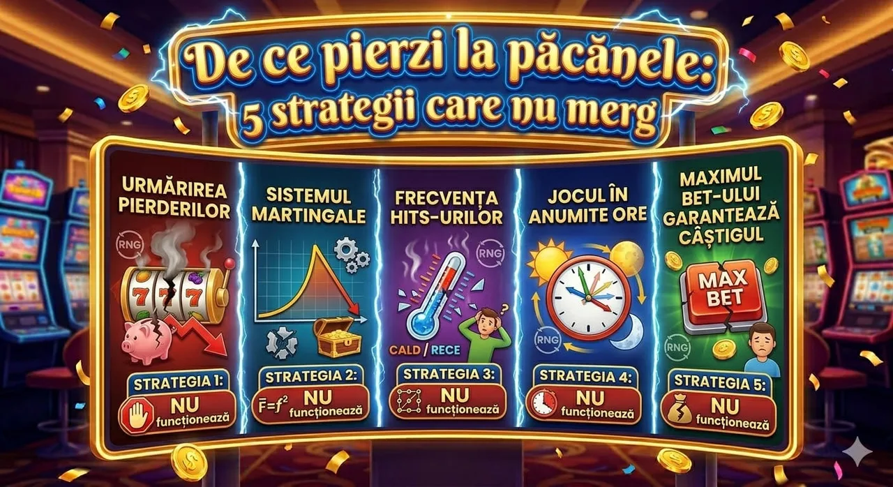 De ce pierzi la păcănele: 5 strategii care nu merg